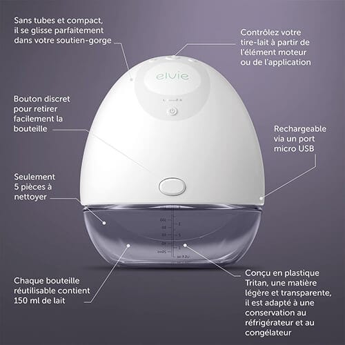 Avis Elvie Pump tire-lait mains libres 5 Tire lait Elvie-Pump double