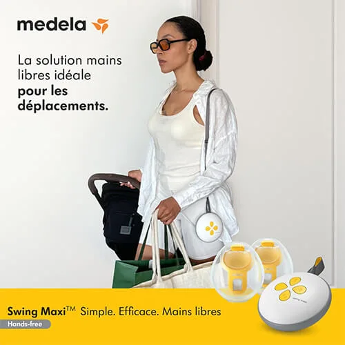 Medela double swing maxi le solution mains libre idéal pour les déplacement