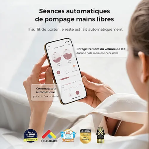 Application mobile Momcozy Air 1 suivi seances